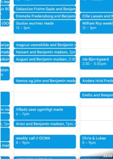 Fully booked advisor calendar