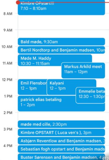 Packed calendar view